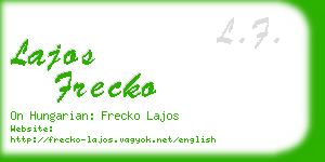 lajos frecko business card